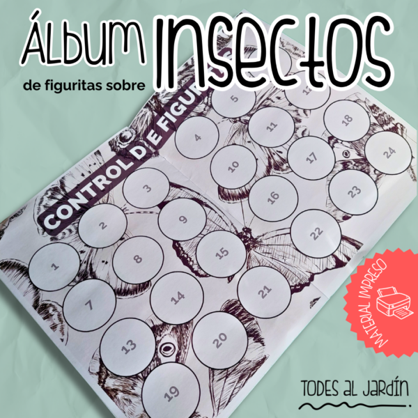Álbum y Figuritas de Insectos - Pack IMPRESO x20 unidades - Imagen 3