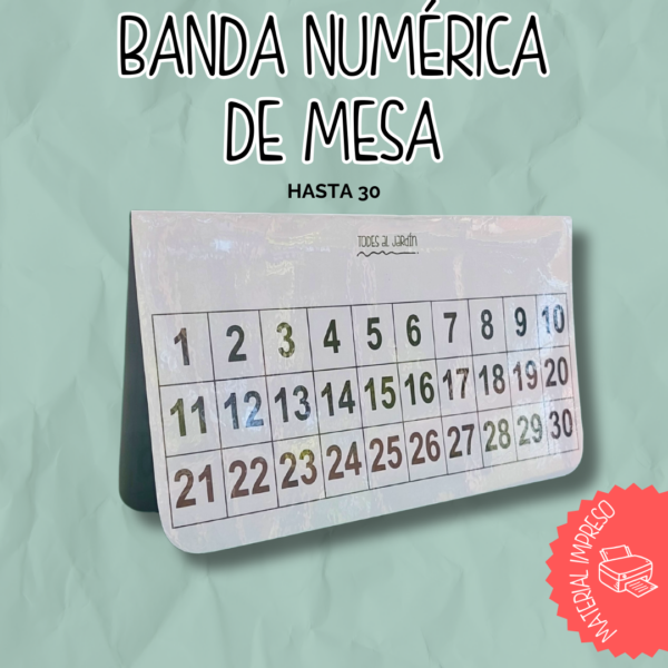 Banda Numérica de Mesa HASTA 30 - IMPRESA - Imagen 2