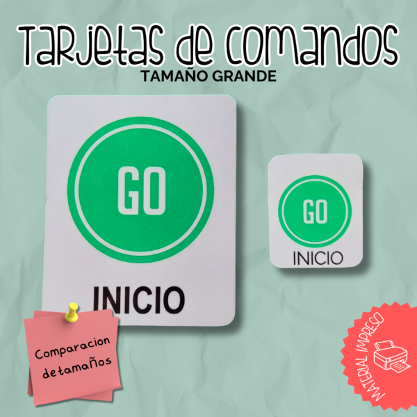 Tarjetas de comandos grandes - IMPRESAS - Imagen 2