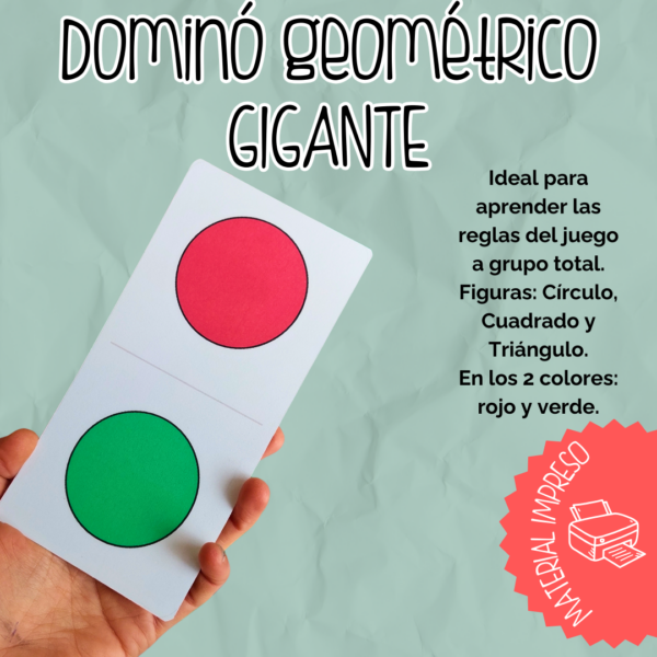 Dominó Geométrico Grande IMPRESO