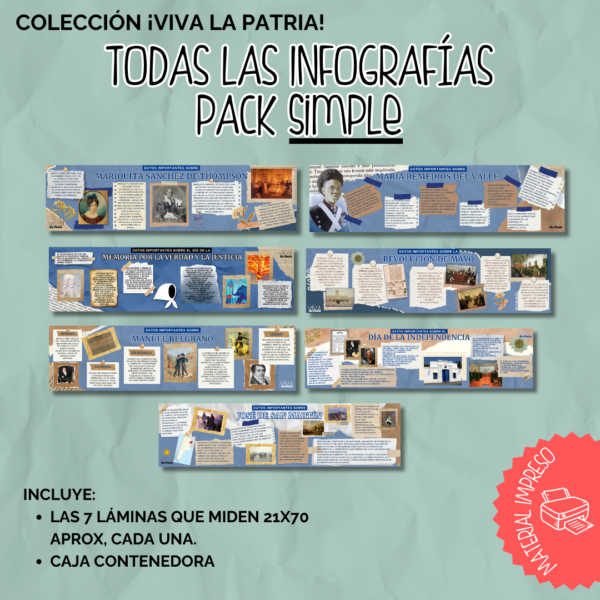 Infografías Efemérides - PACK SIMPLE IMPRESO