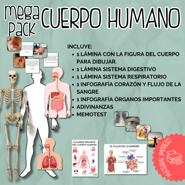 Cuerpo Humano - MEGA PACK COMPLETO IMPRESO