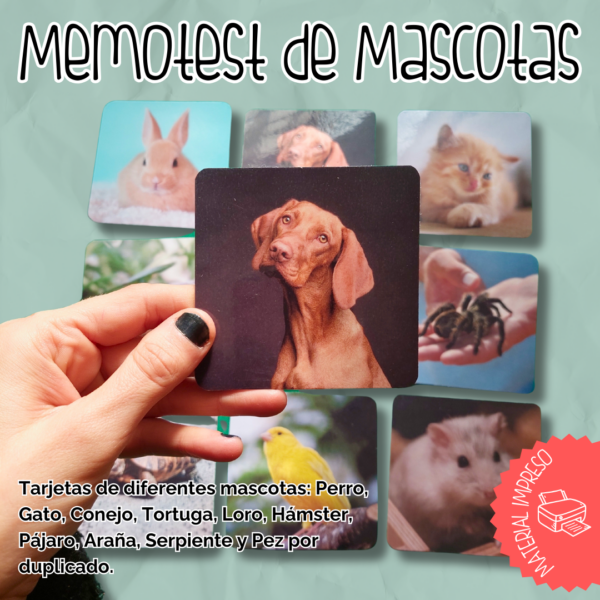 Memotest de Mascotas - IMPRESO